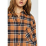 OVERSIZED PLAID SHIRT: Black White / L