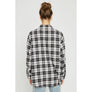 OVERSIZED PLAID SHIRT: Black White / M