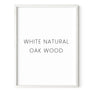 White Natural Oak Wood Frame: 11x14