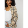 OVERSIZED PLAID SHIRT: Black White / M