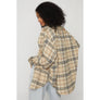 OVERSIZED PLAID SHIRT: Black White / M