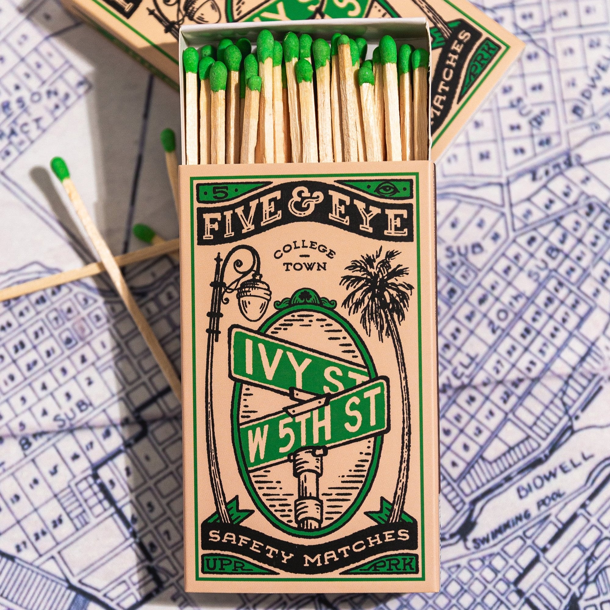 5th and Ivy Safety Matches - Chico, California - College Town Gift - Upper Park Clothing
