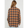 OVERSIZED PLAID SHIRT: Black White / M