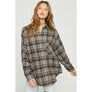 OVERSIZED PLAID SHIRT: Black White / M