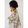 OVERSIZED PLAID SHIRT: Black White / M