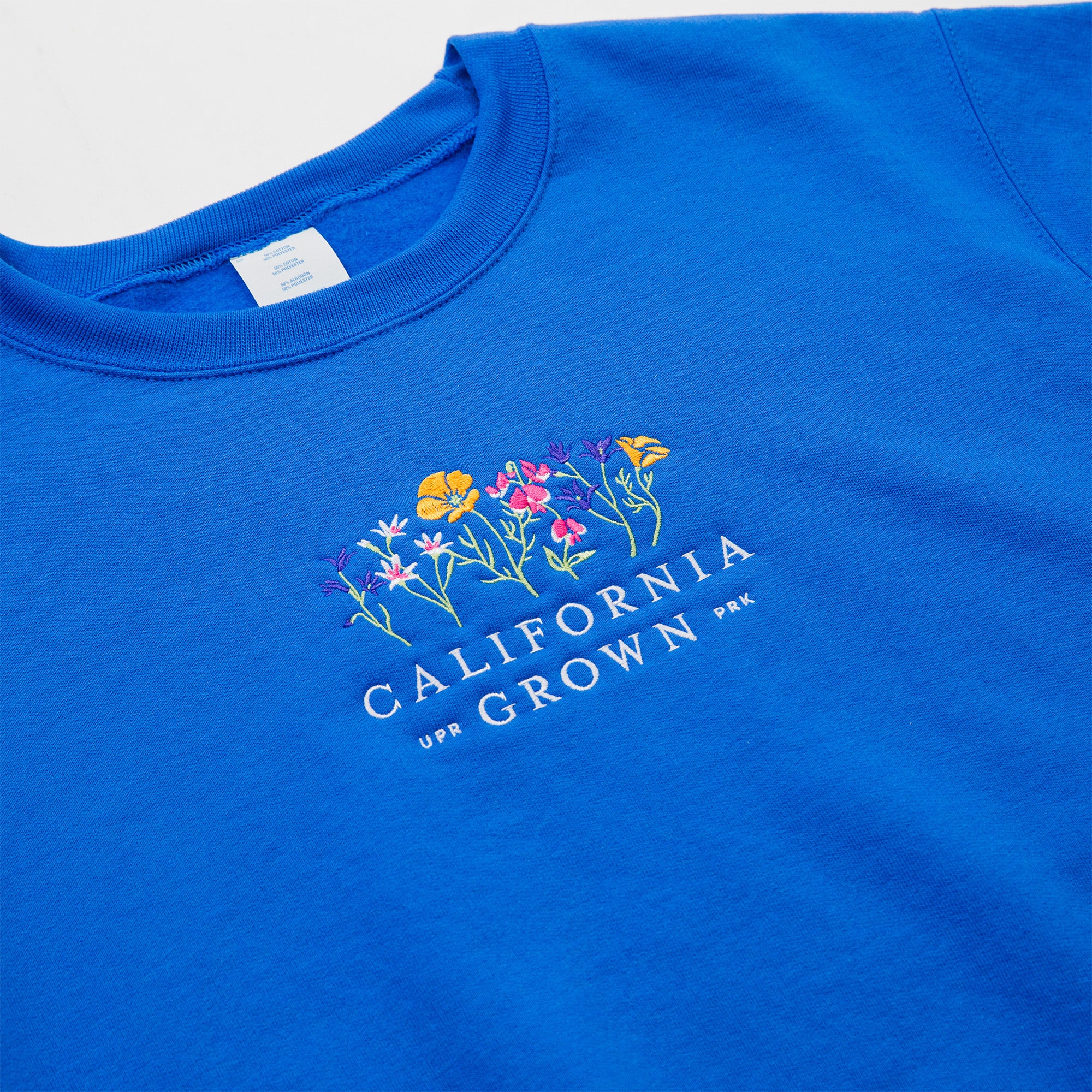 California Wildflowers Embroidered Sweater - California Grown - Upper Park Clothing - Chico, CA