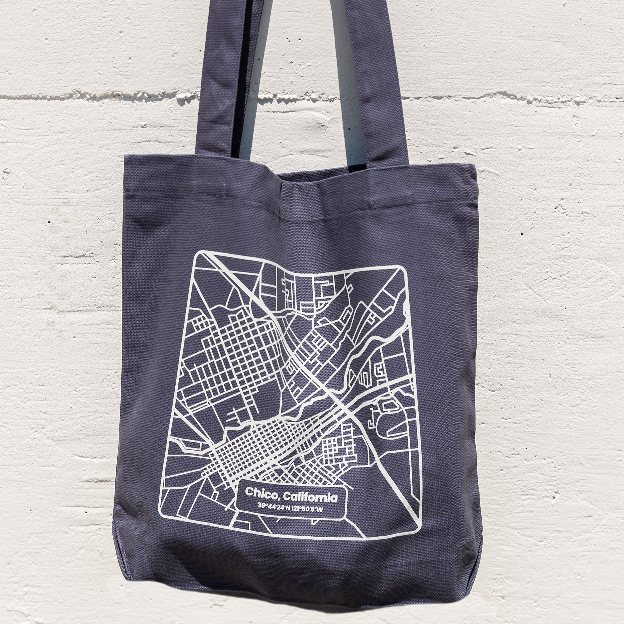 Chico Streets Map Carrie Tote Bag from Upper Park Clothing in Chico, Ca