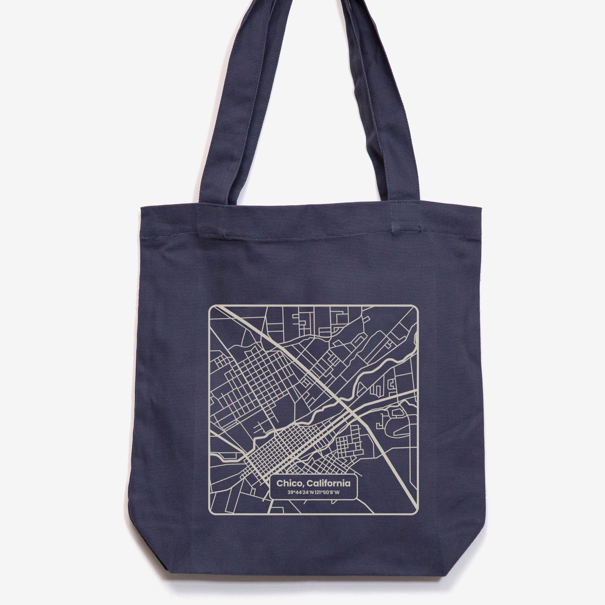 Chico Streets Map Carrie Tote Bag from Upper Park Clothing in Chico, Ca