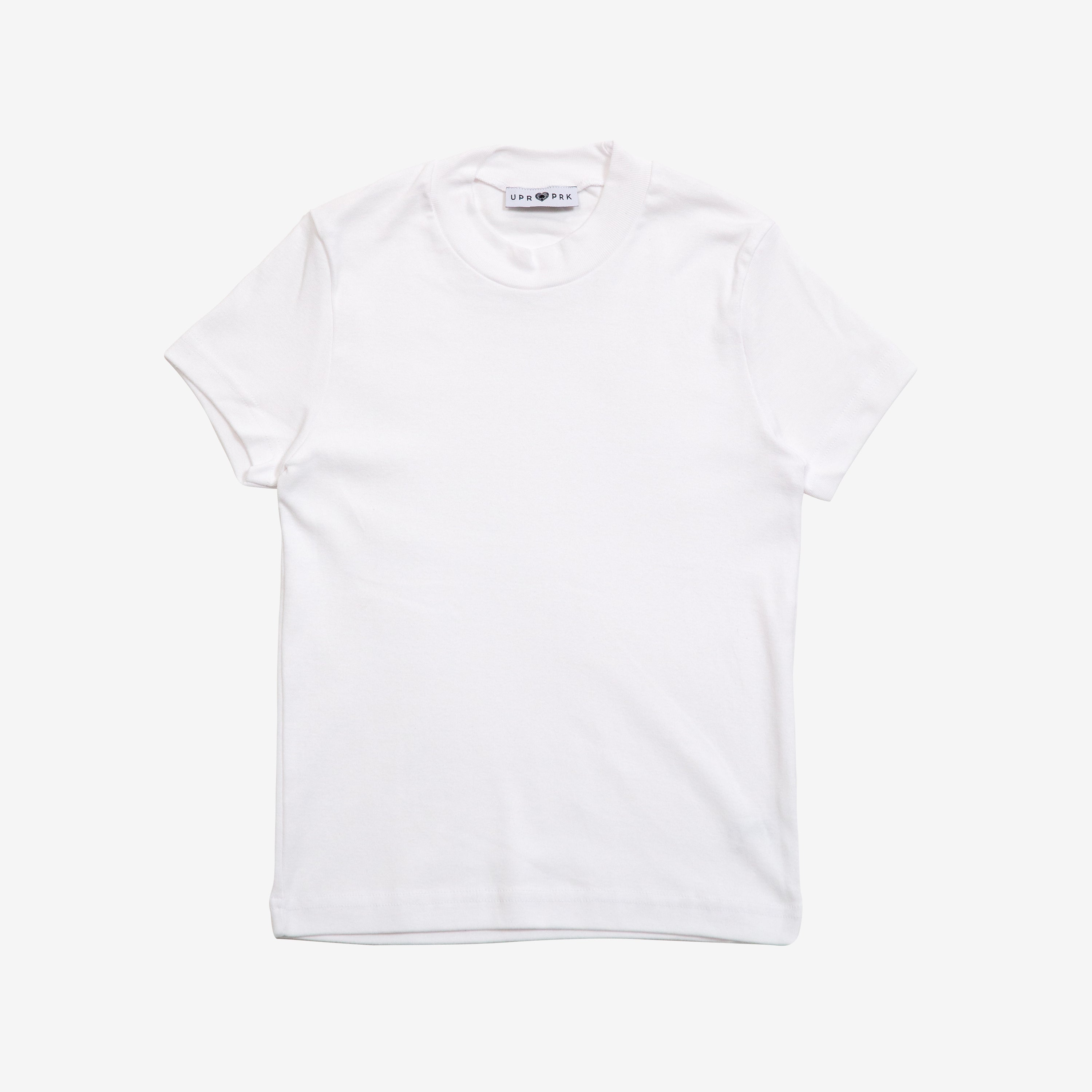 Basic Mockneck Baby Rib Tee One Size White