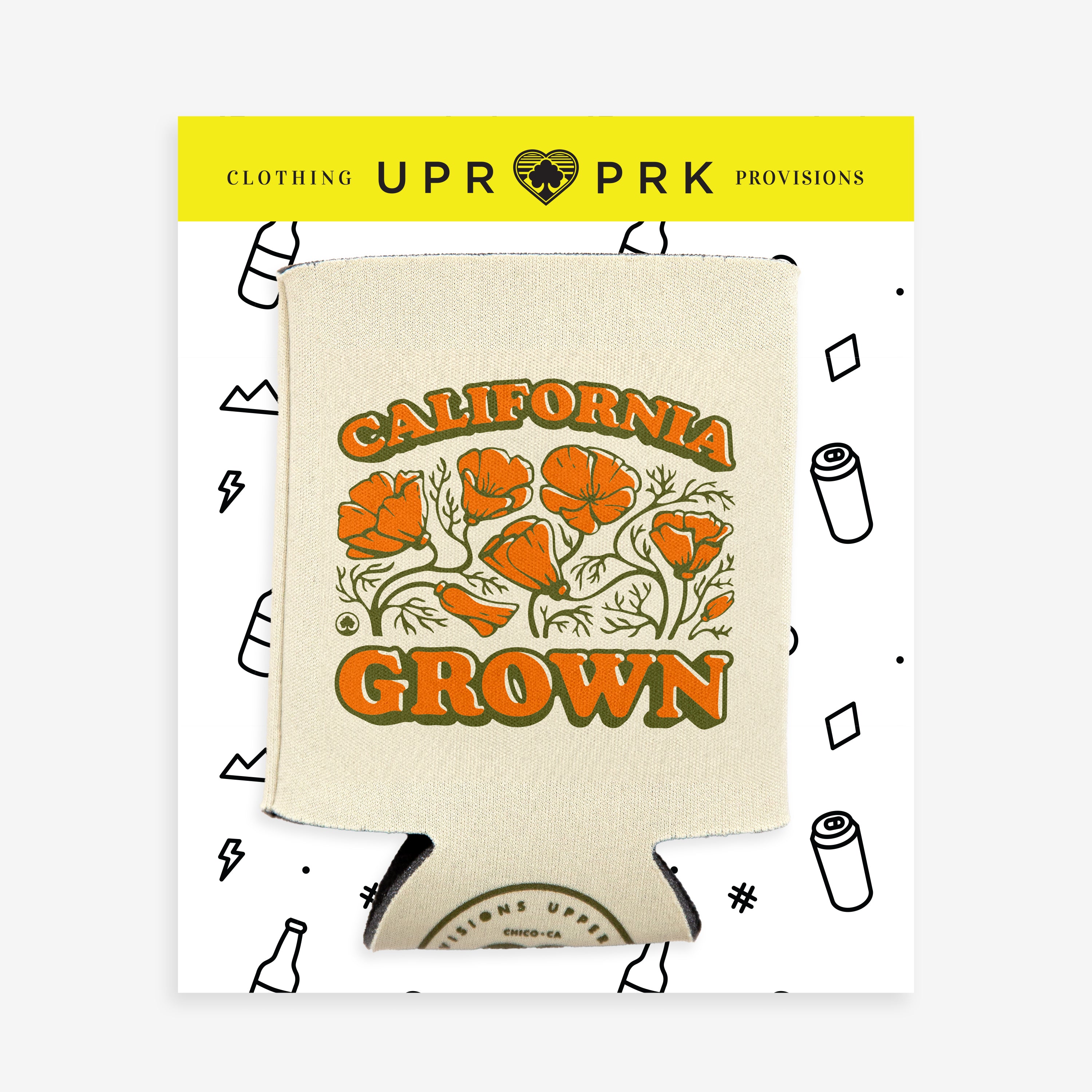 California Grown Koolie Can Cooler Khaki - Upper Park Clothing - Chico, Ca