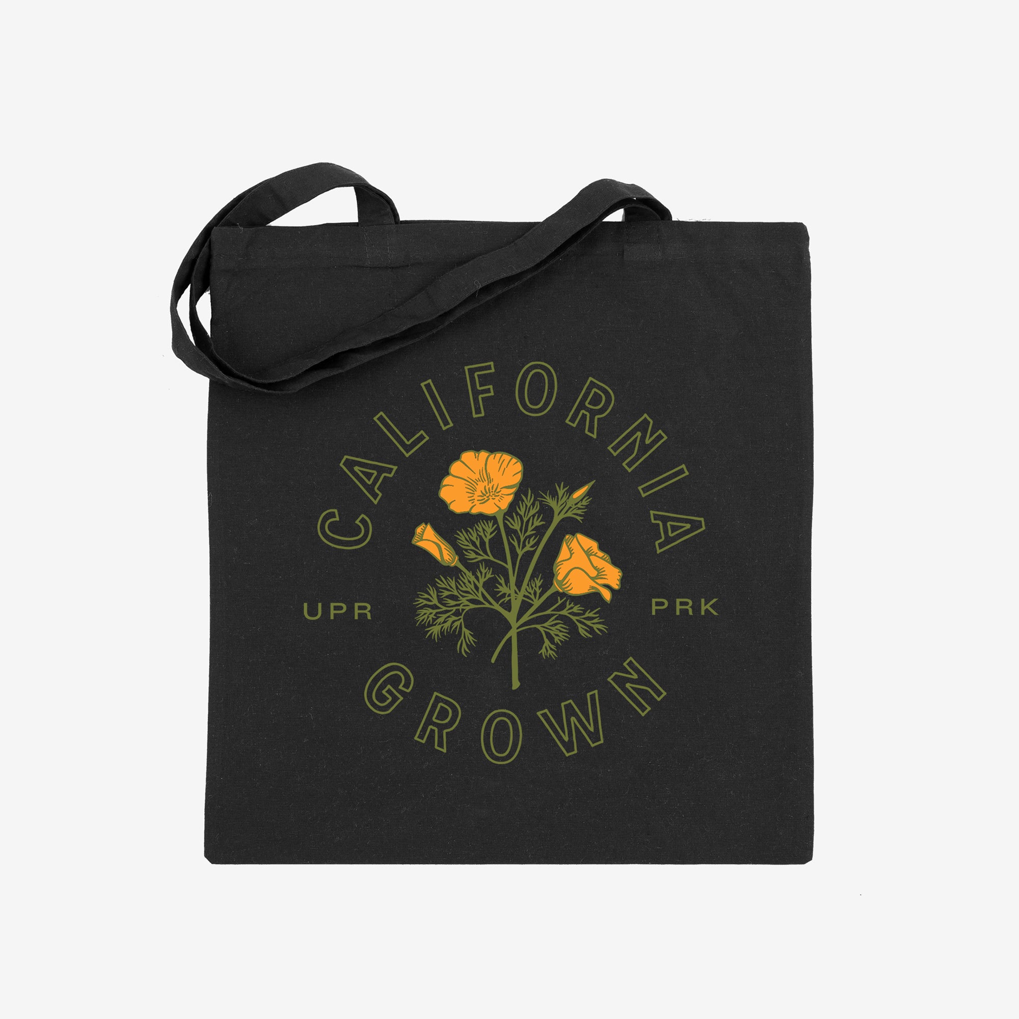 California Grown Bag Tote Bag - Upper Park Clothing - Chico, Ca - Black