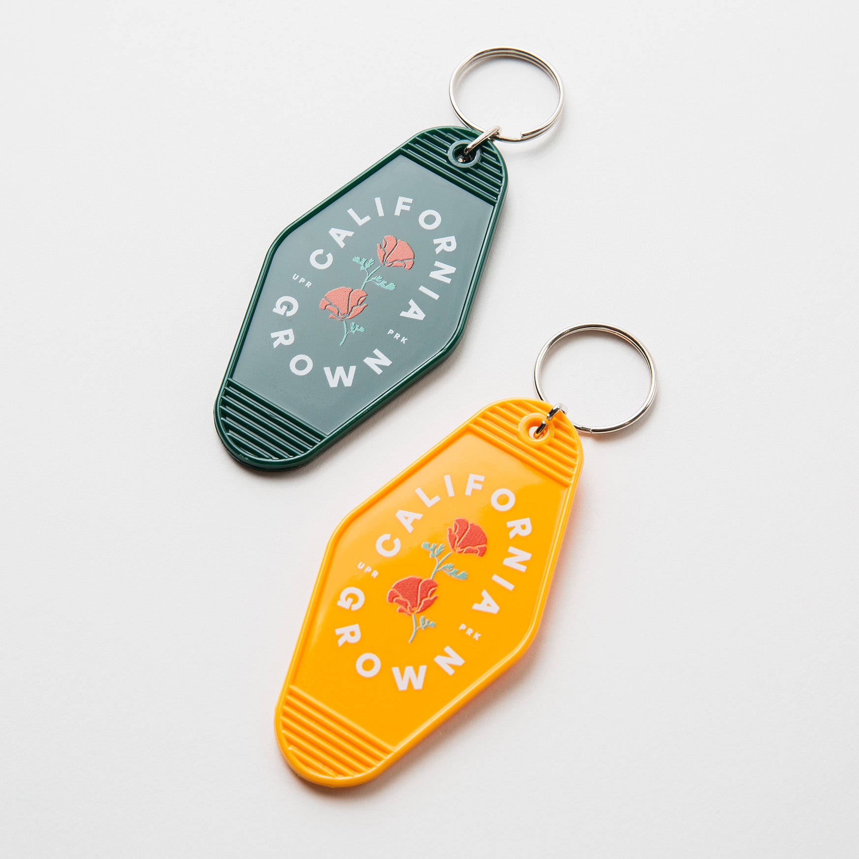 California Grown Vintage Style Hotel Keychain - Upper Park Clothing - Chico, CA