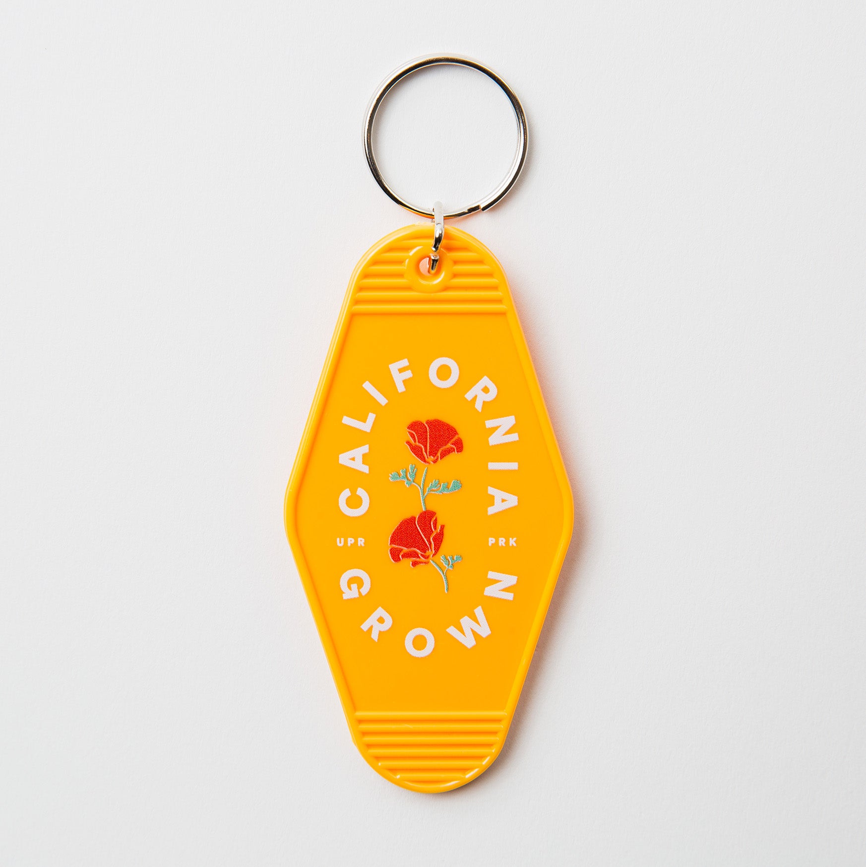 California Grown Vintage Style Hotel Keychain - Upper Park Clothing - Chico, CA