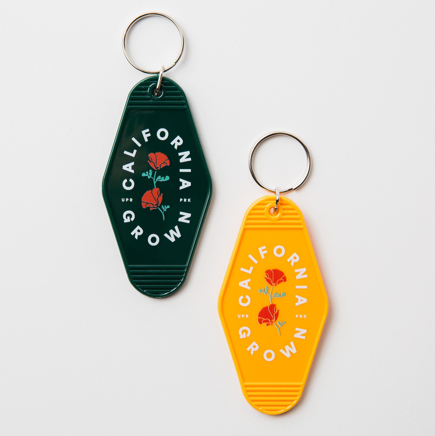 California Grown Vintage Style Hotel Keychain - Upper Park Clothing - Chico, CA