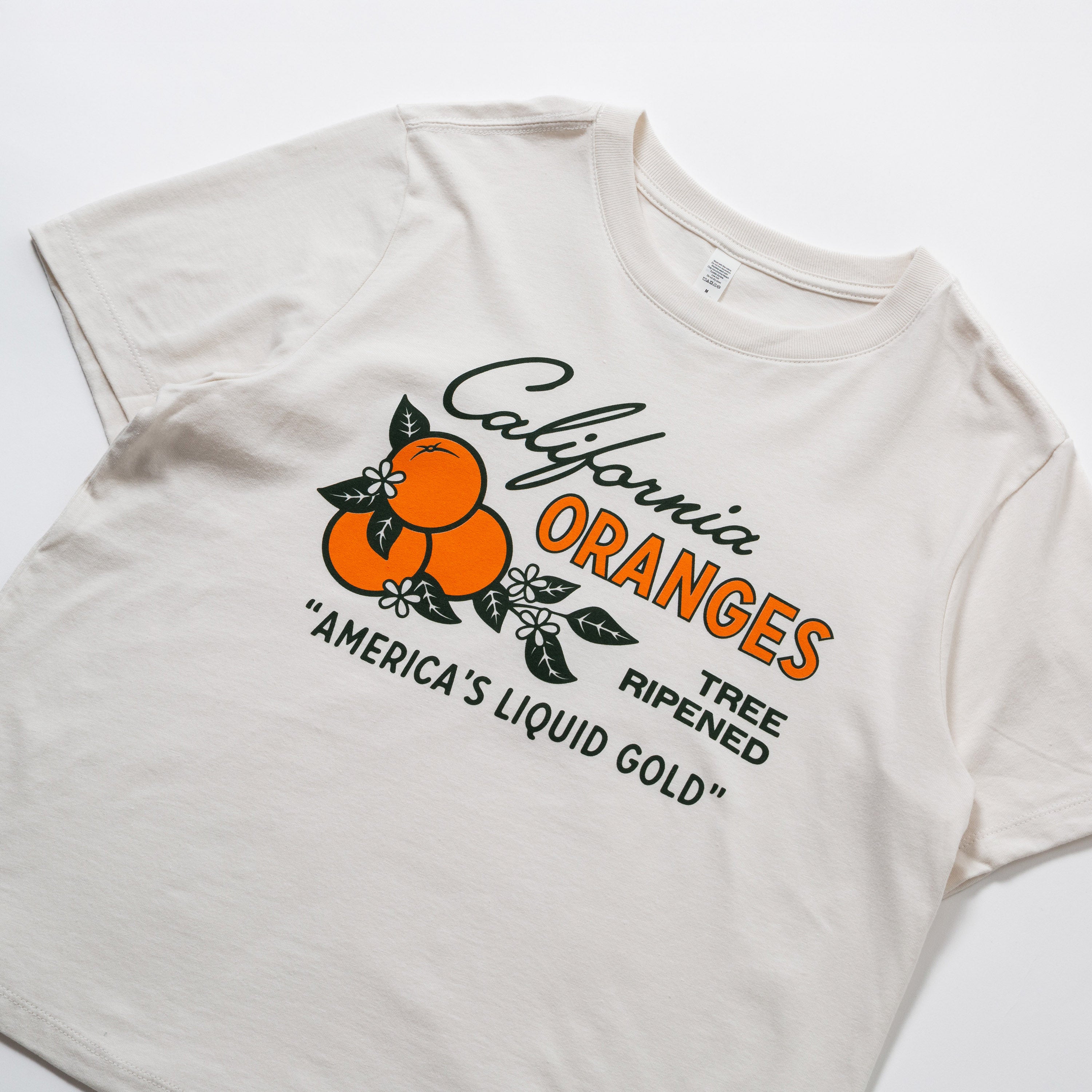 California Oranges Boxy Tee - California Collection - Fruit Box Vintage Style Boxy Tee
