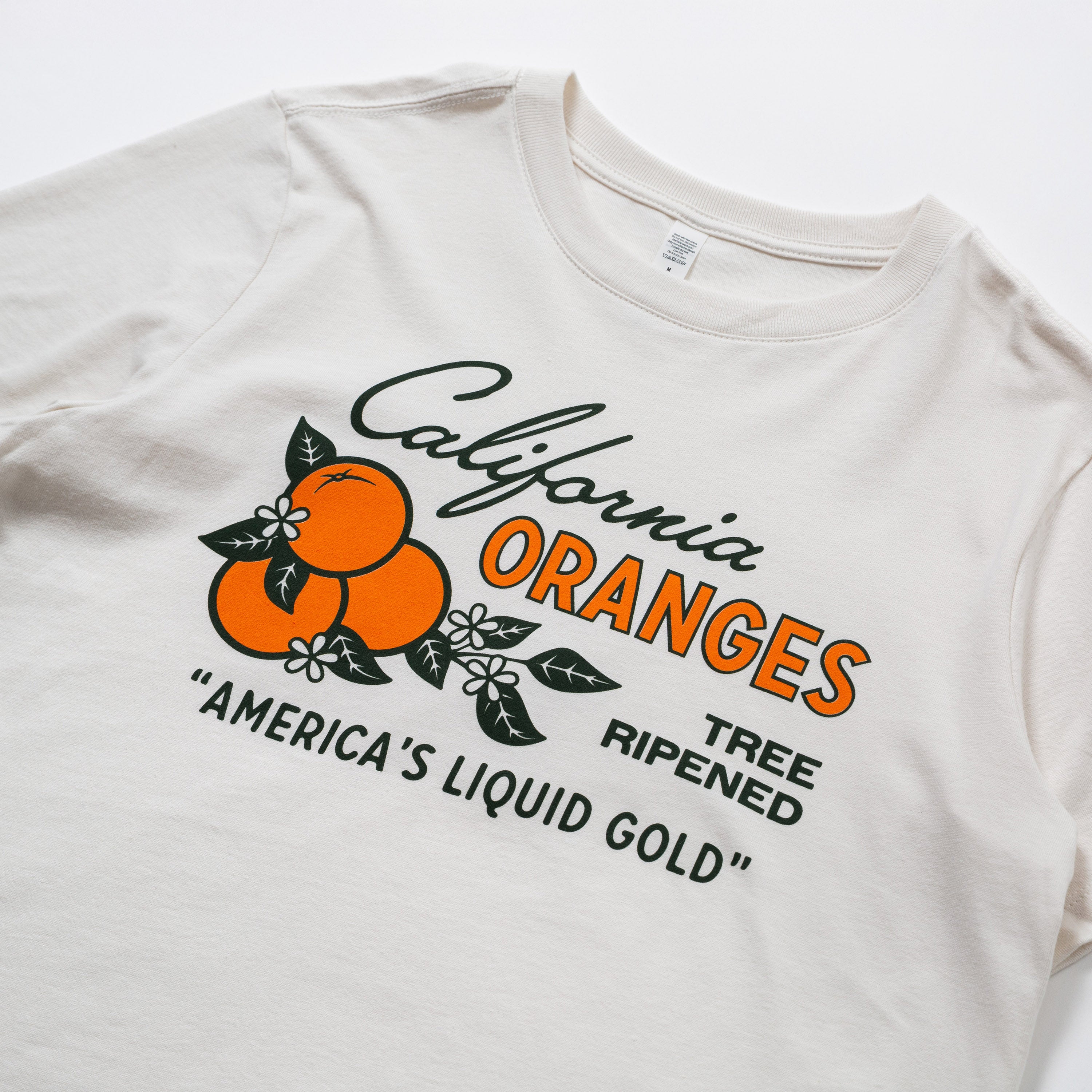 California Oranges Boxy Tee - California Collection - Fruit Box Vintage Style Boxy Tee