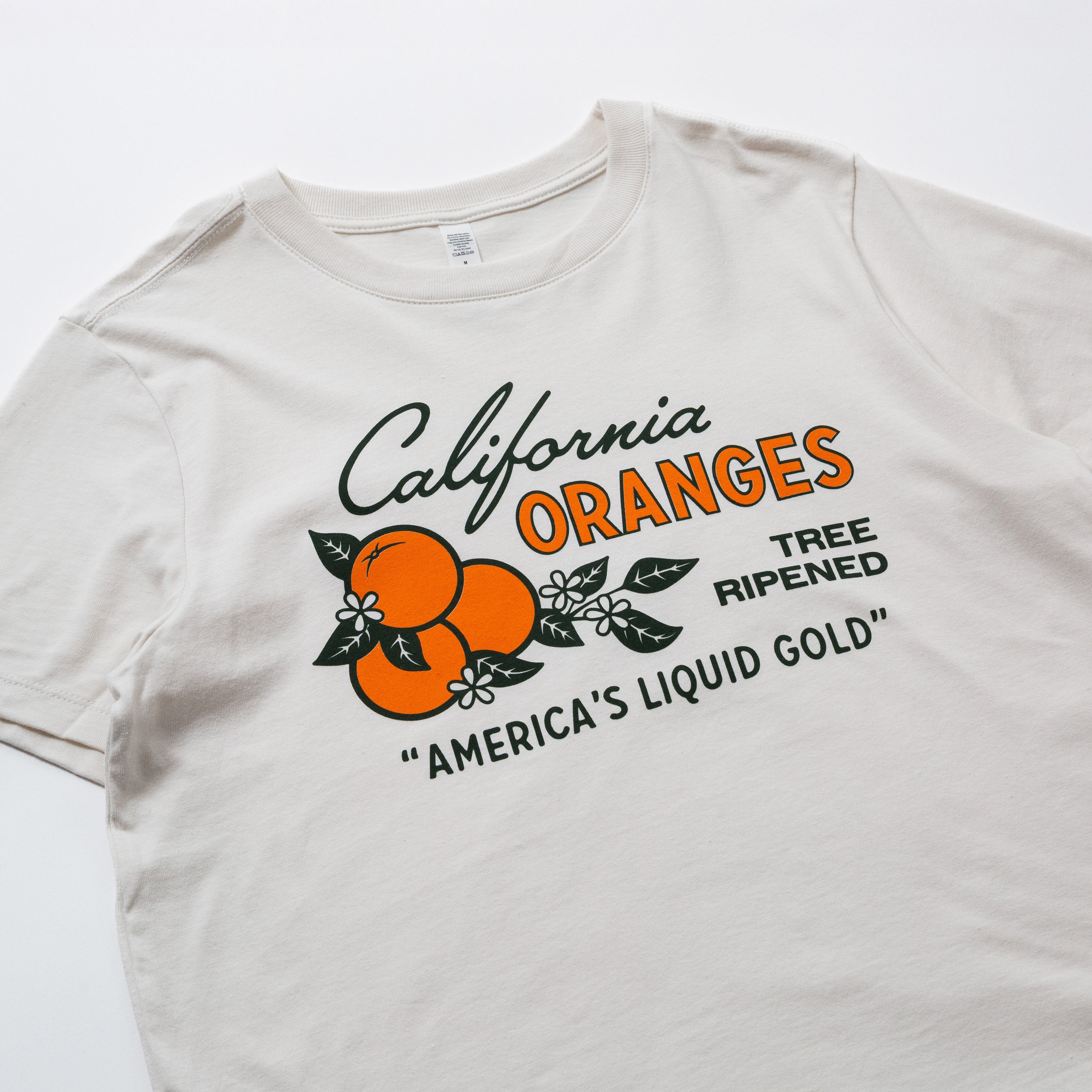 California Oranges Boxy Tee - California Collection - Fruit Box Vintage Style Boxy Tee