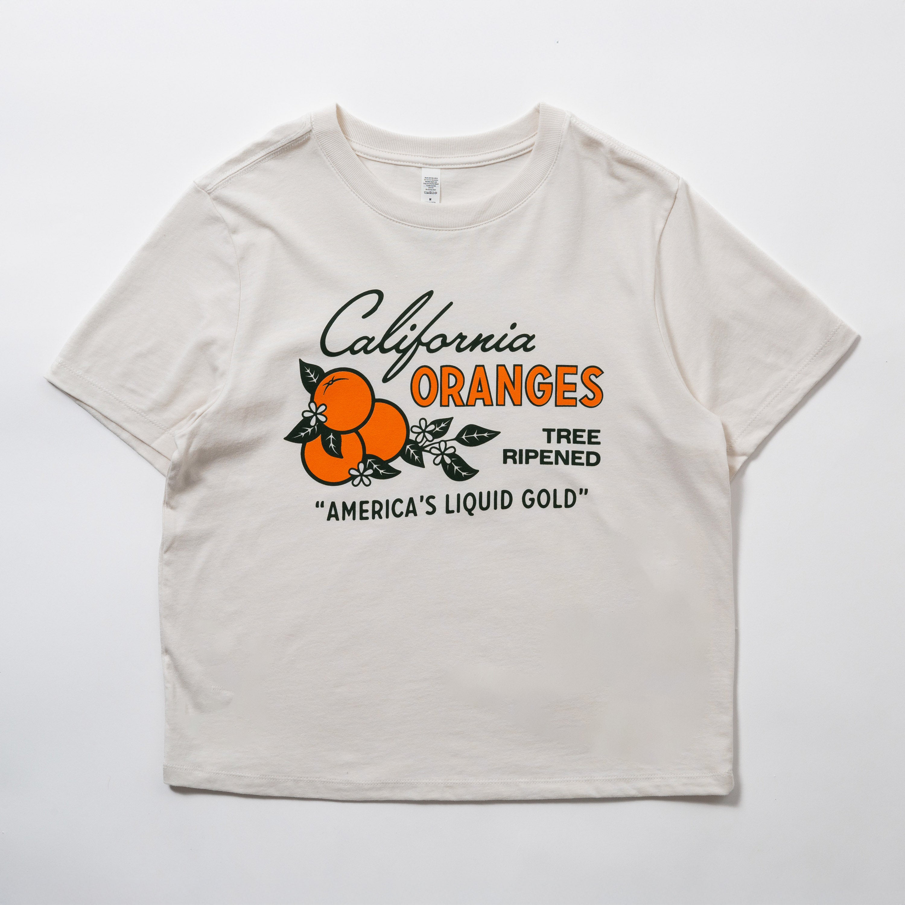 California Oranges Boxy Tee - California Collection - Fruit Box Vintage Style Boxy Tee