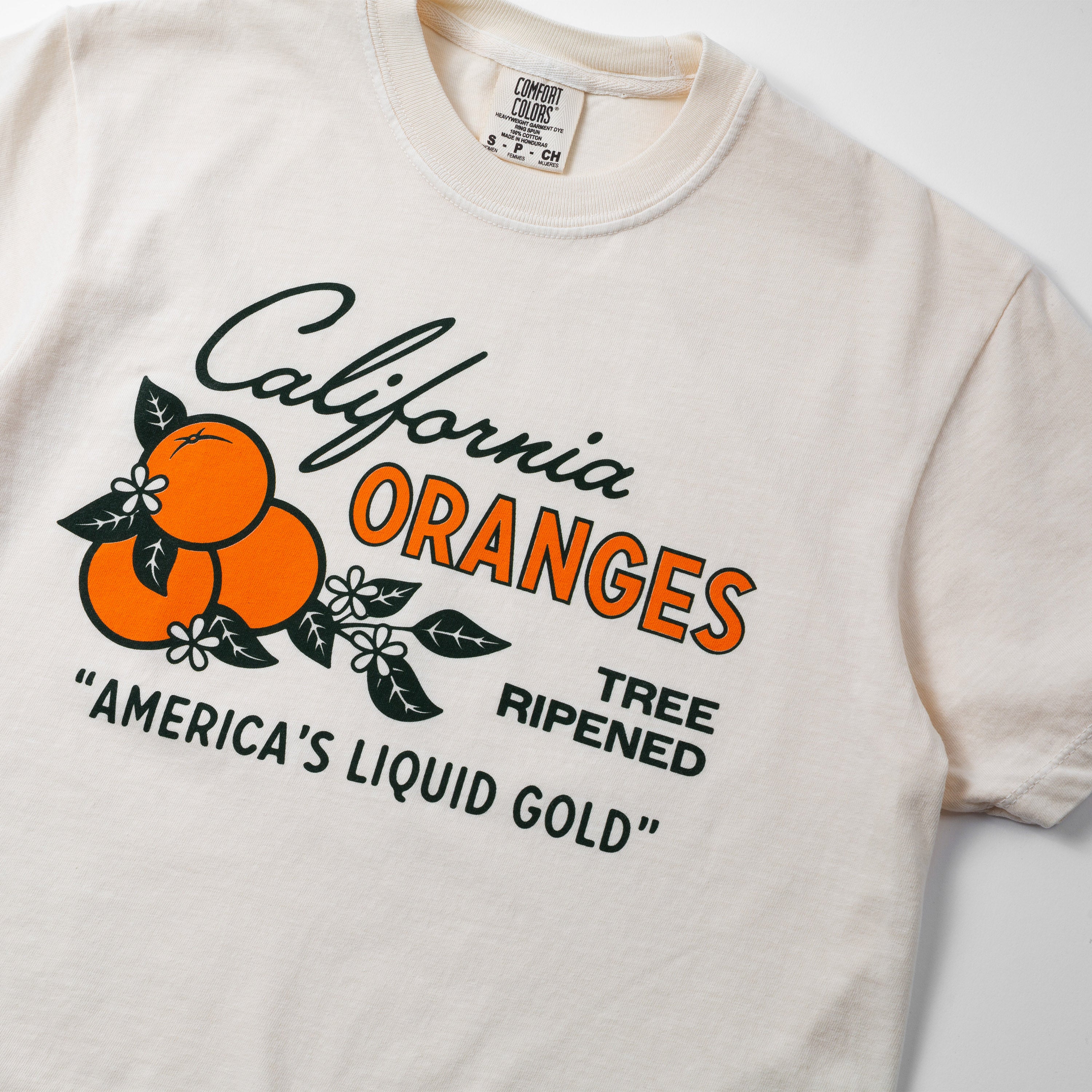 California Oranges Washed Boxy Tee - California Collection - Upper Park Clothing - Women's Vintage Style Shirt