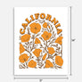 Vintage Style California Poppy Flower Poster Print