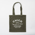 Chico California City of Trees Corduroy Tote Bag - Olive - Upper Park Clothing
