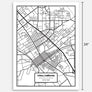 Chico Map Minimal Poster Print