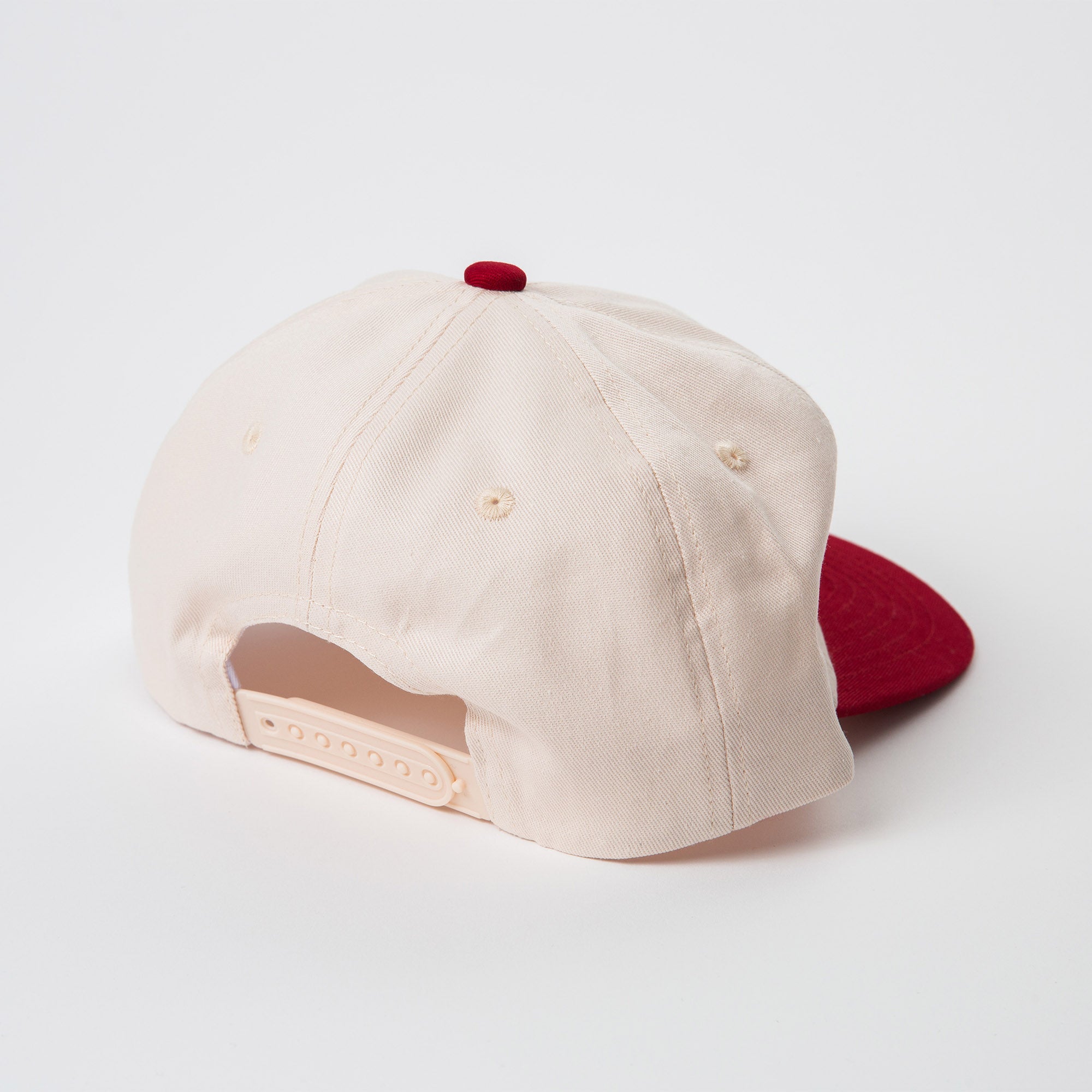 Upper Park Clothing - College Town Hat - Two Tone Vintage Style Hat Cardinal - Chico, Ca