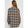 OVERSIZED PLAID SHIRT: Black White / M