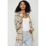 OVERSIZED PLAID SHIRT: Black White / M