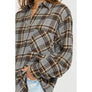 OVERSIZED PLAID SHIRT: Black White / M