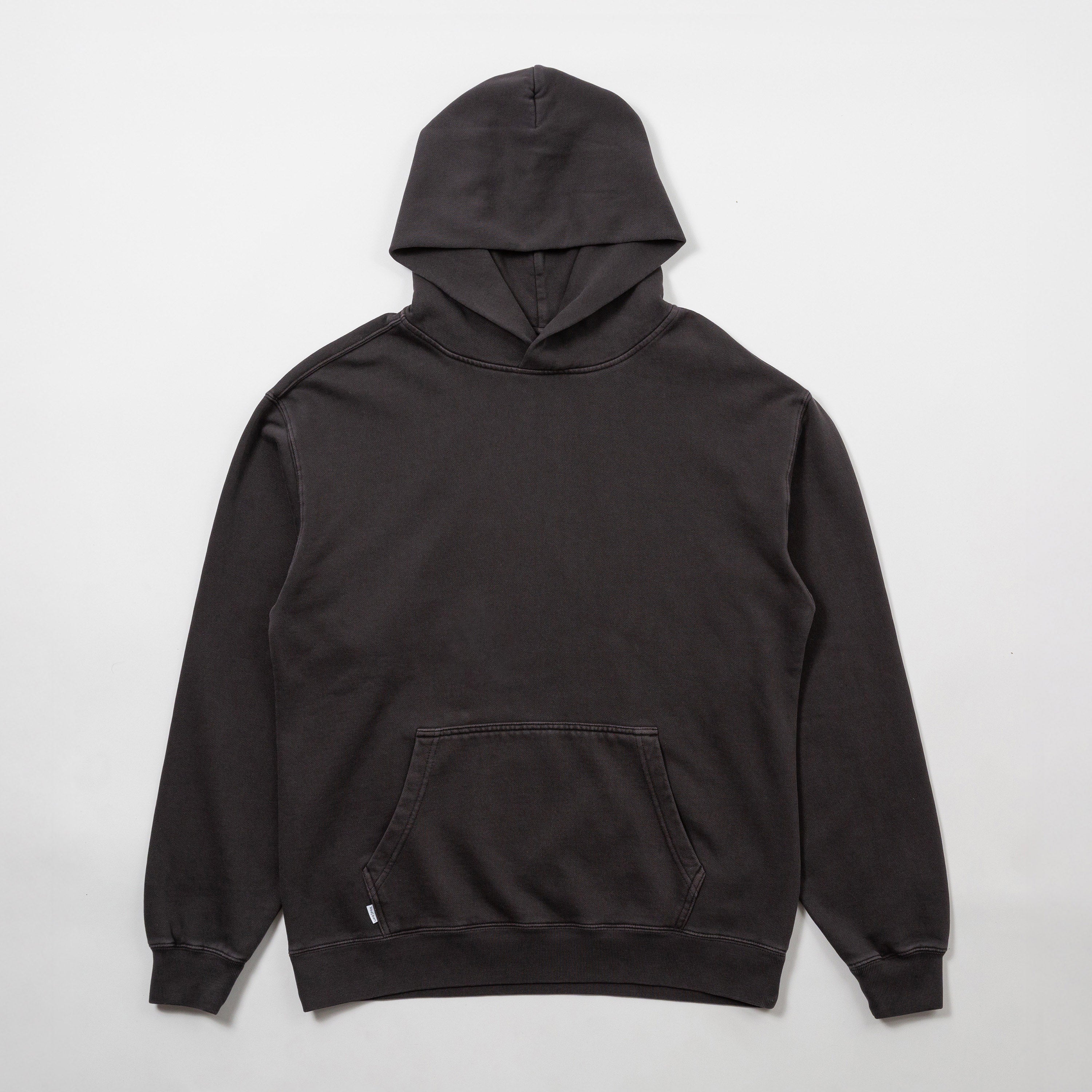 Blank Hoodie - Basics oversized hoodie sweatshirt - garment dyed faded black
