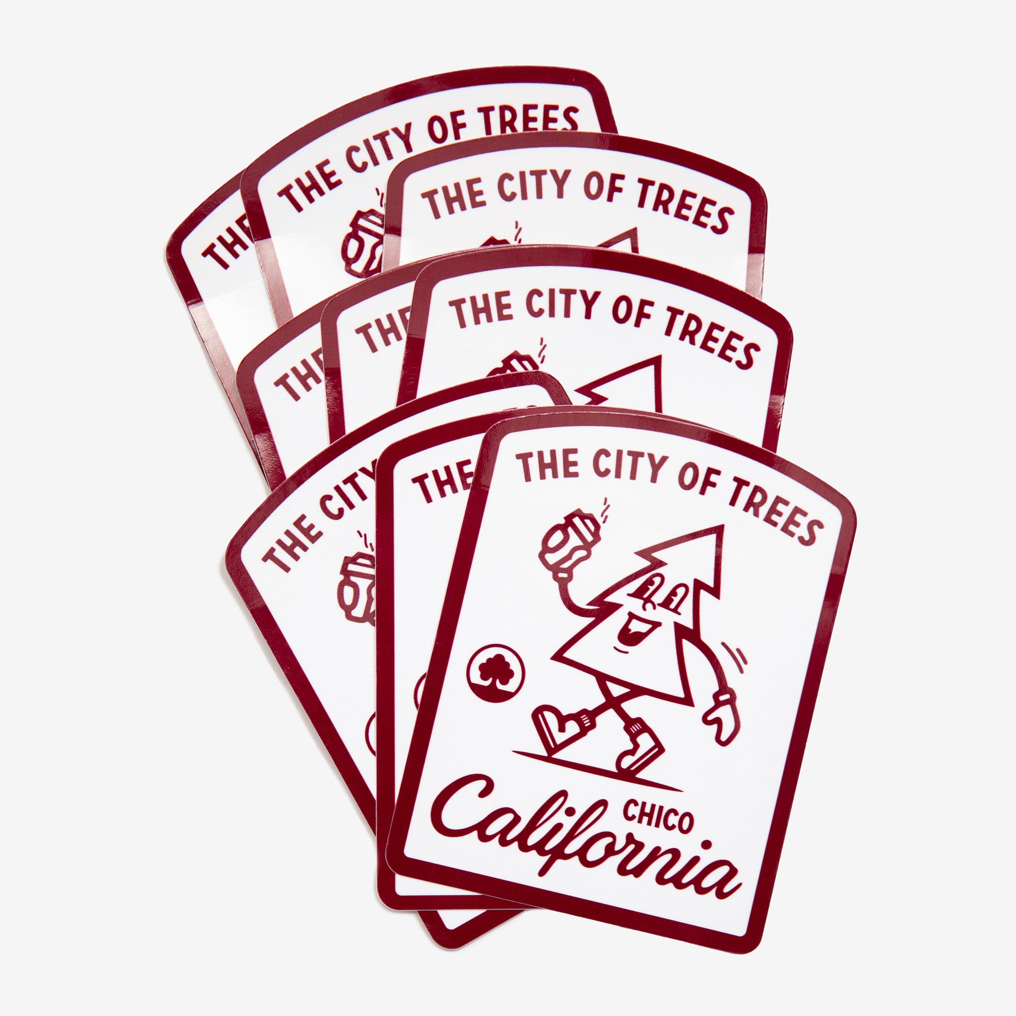 The City of Trees Chico California Sticker - Upper Park Clothing