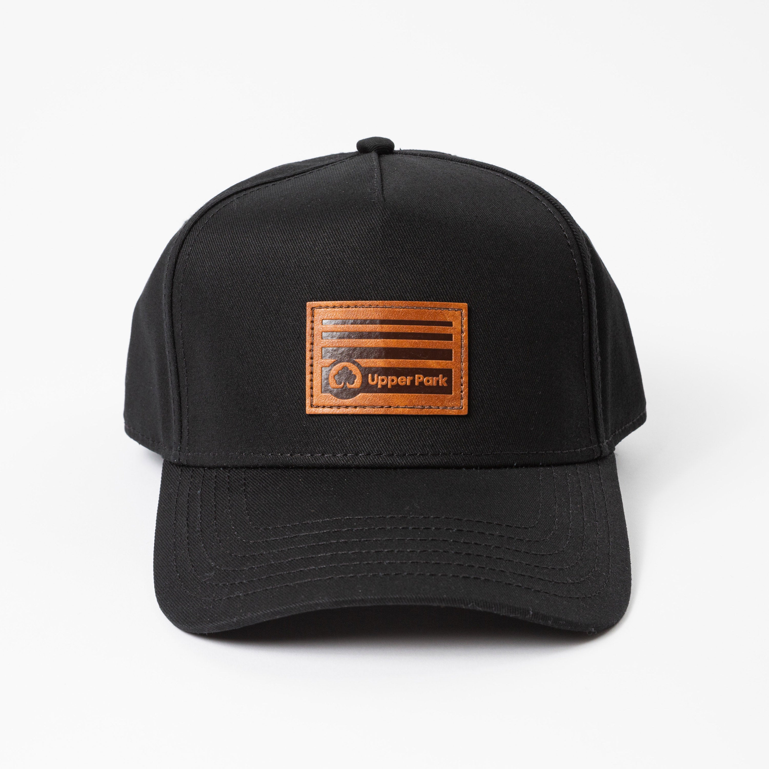 Leather Horizon Patch Frame Cap - Upper Park Clothing - Hat Collection