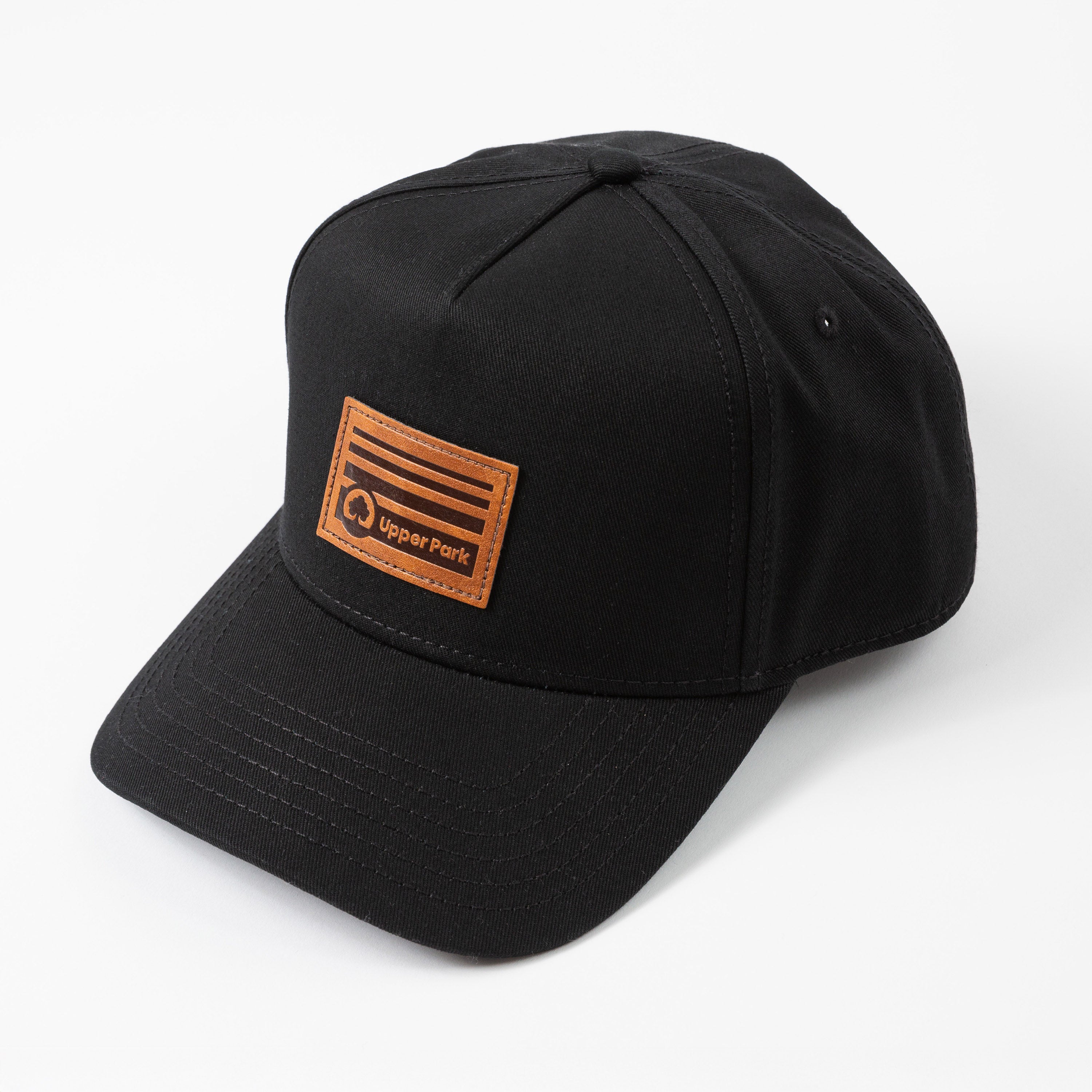 Leather Horizon Patch Frame Cap - Upper Park Clothing - Hat Collection