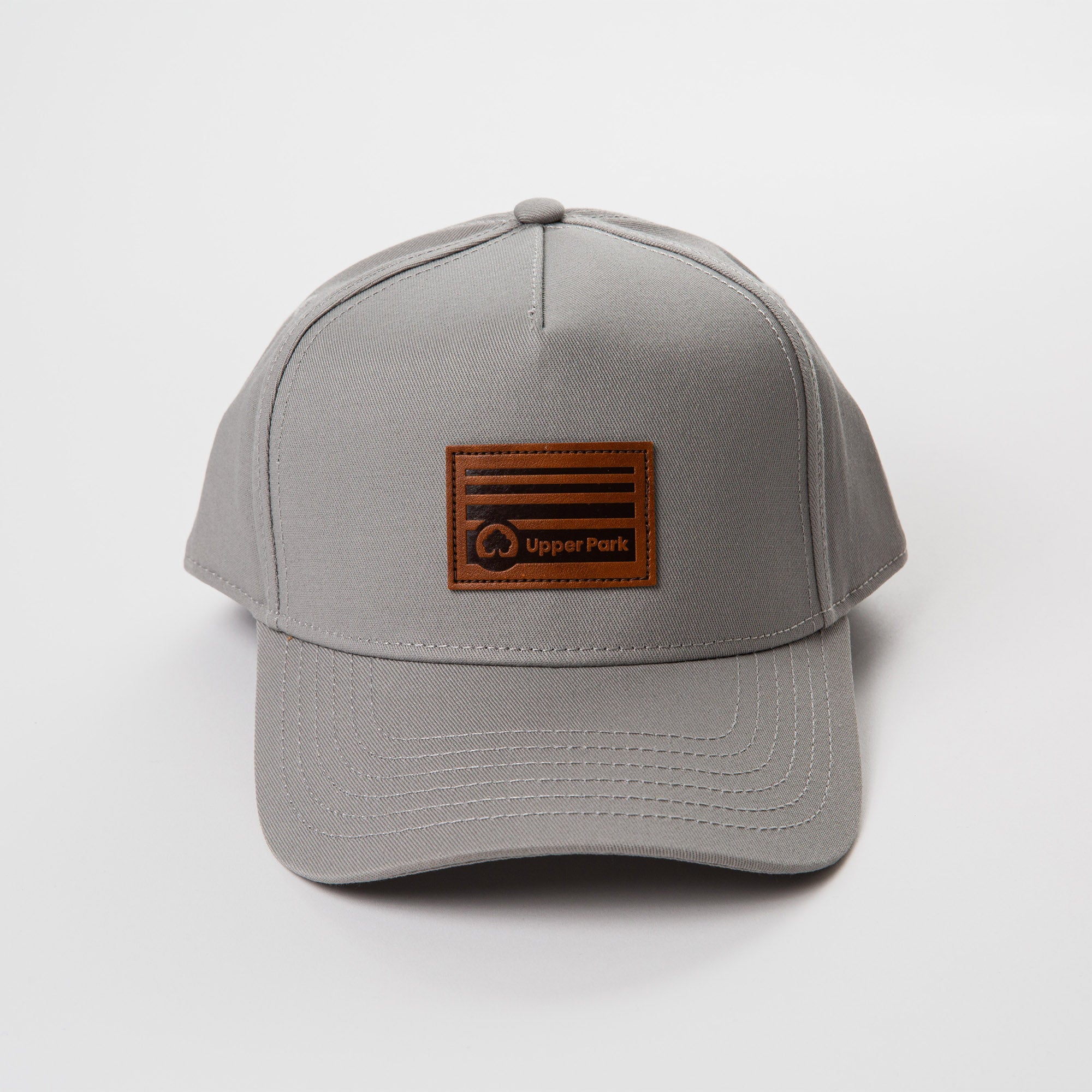 Leather Horizon Patch Frame Cap - Upper Park Clothing - Hat Collection