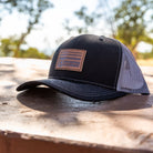 Leather Horizon Trucker Hat - Upper Park Clothing - Chico, CA