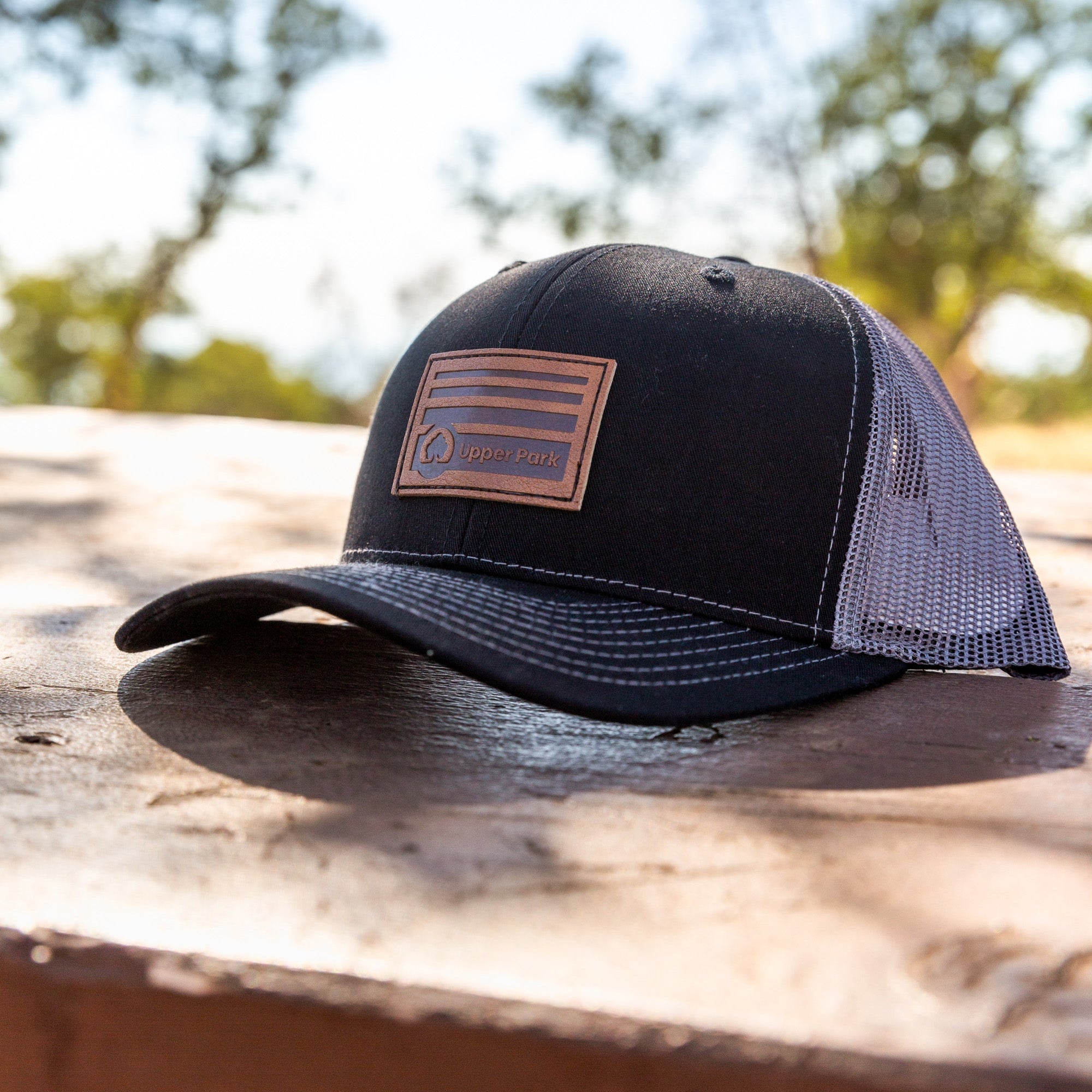 Leather Horizon Trucker Hat - Upper Park Clothing - Chico, CA