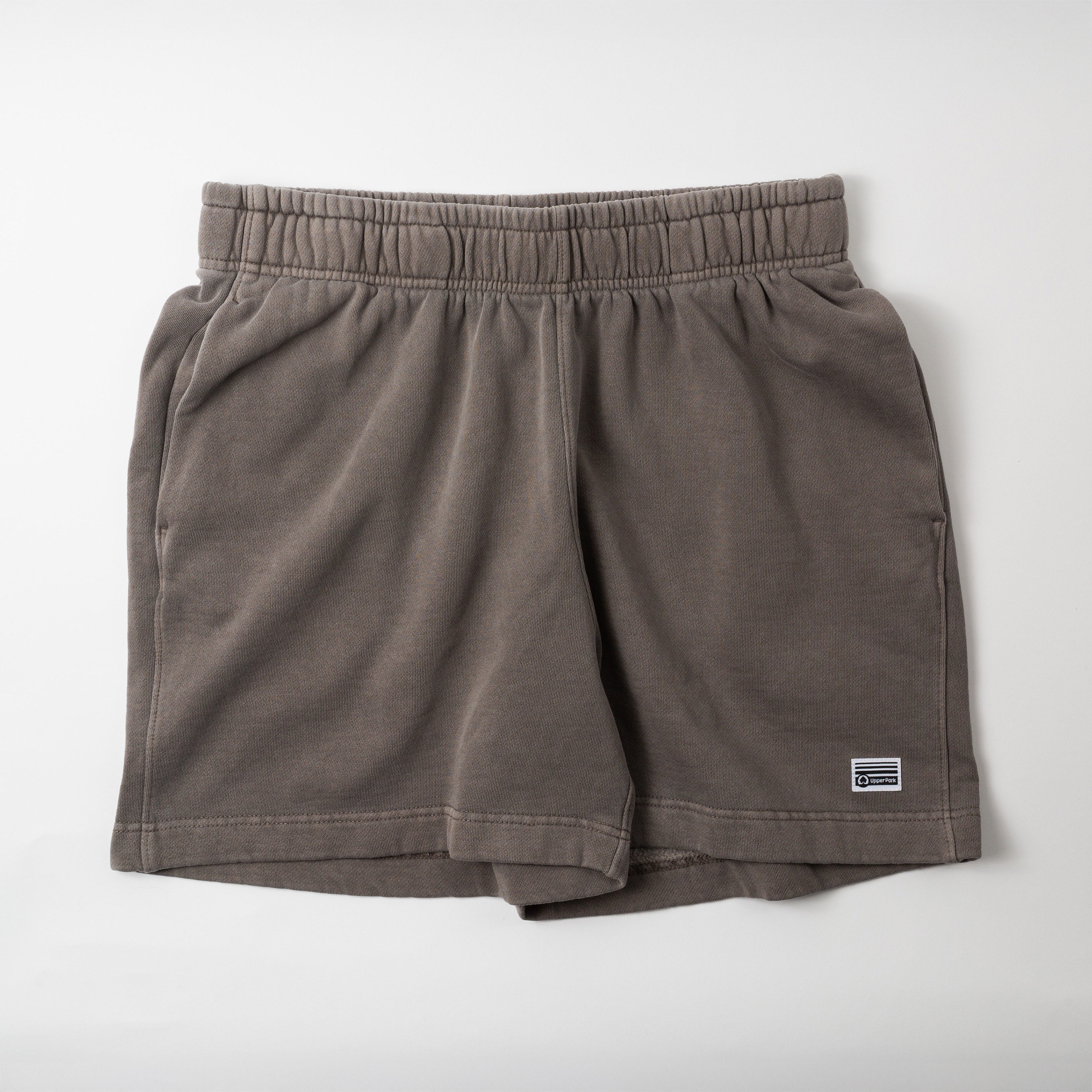 Relaxed Fit Track Short Sweatshirts - Garment Dyed Washed Cotton - Upper Park Basics Collection