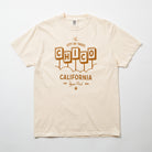 Beige t-shirt with 'Chico California' text on a white background