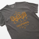 Gray t-shirt with 'Chico California' text and graphics on a white background