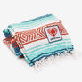Mexican Blanket - Terracotta/Mint/Navy Blue/White