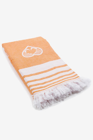 Big Hearts Turkish Towel - Orange