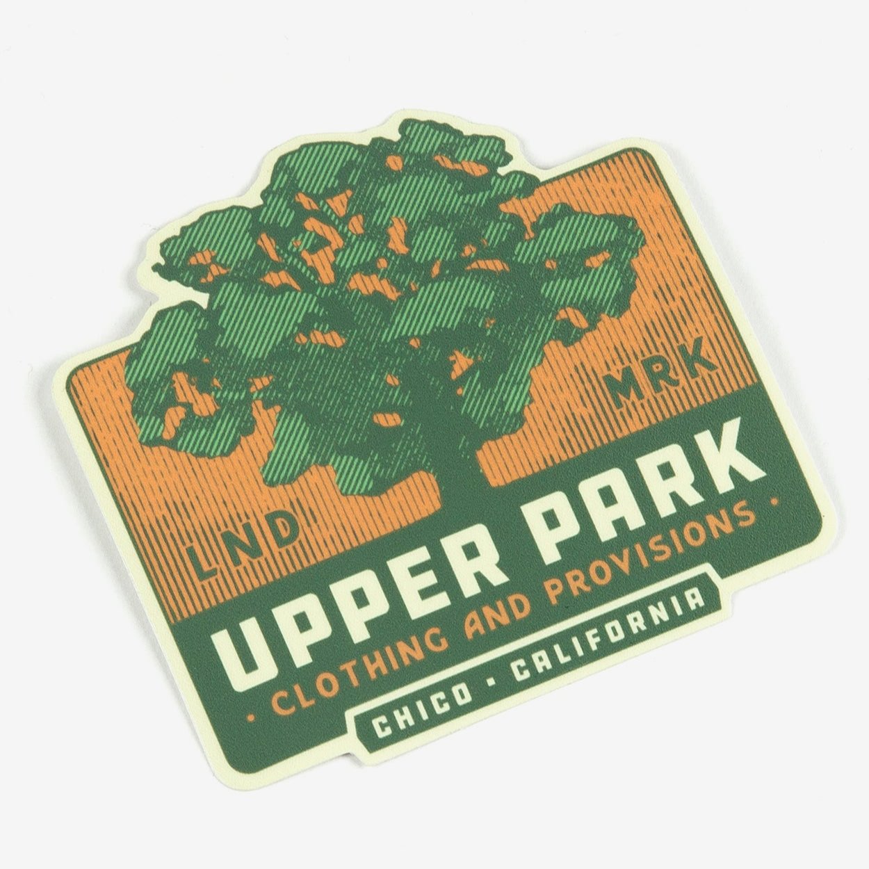 Big Oak Tree Sticker from Upper Park Clothing in Chico, CA