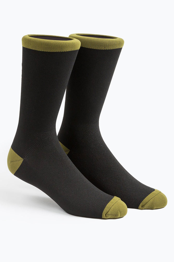 Black/Olive Box Logo Socks