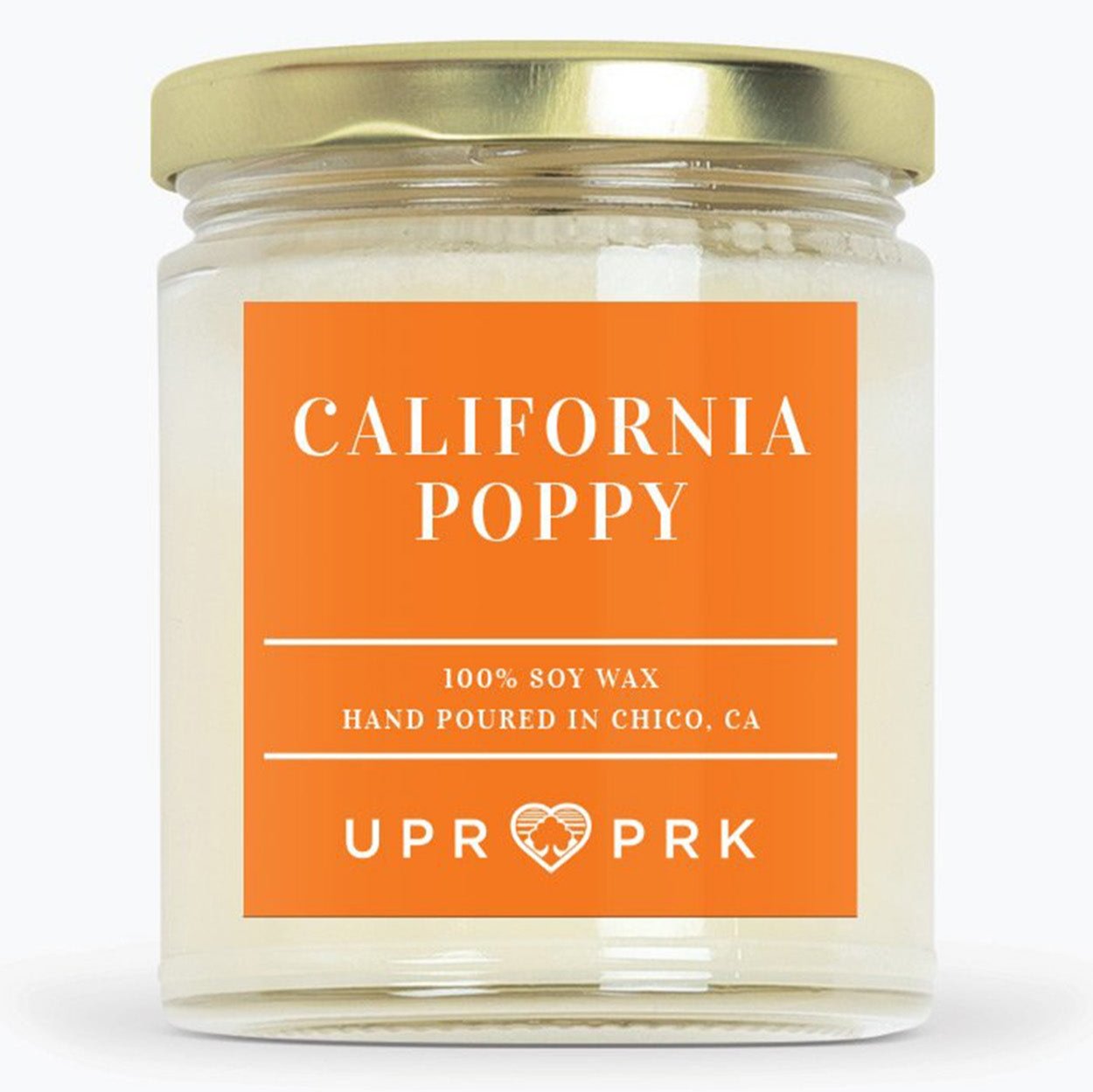 California Poppy Candle 8oz - Upper Park Clothing - Chico, Ca - California Collection