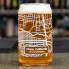 Chico Map Beer Can Glass from Upper Park Clothing in Chico, CA