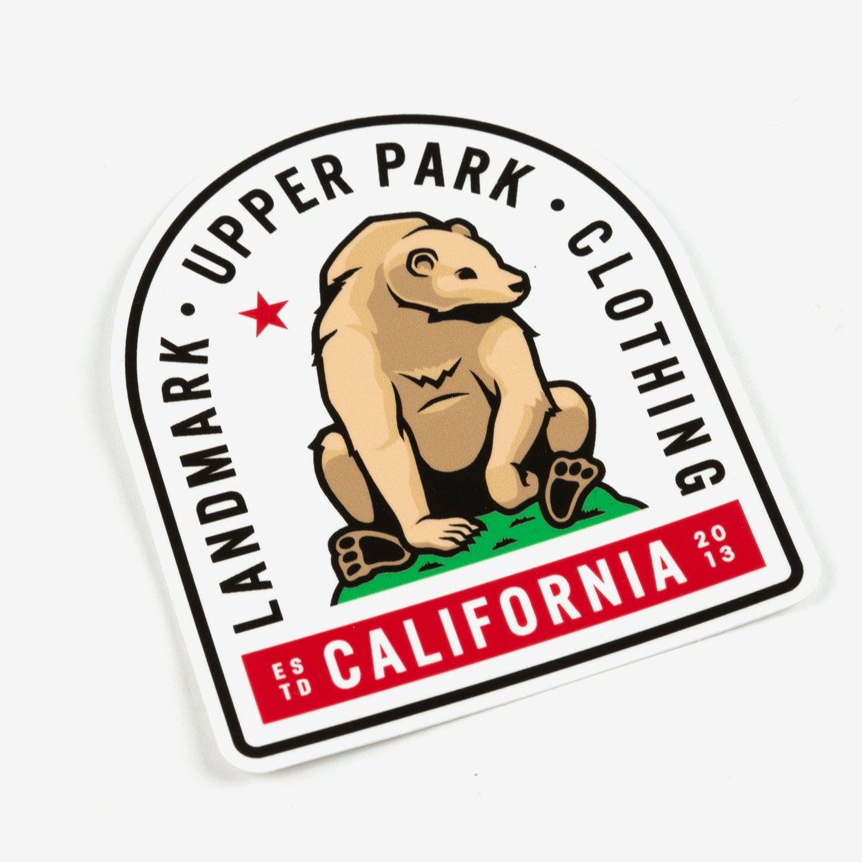 Sitting Bear California Sticker - Upper Park Clothing - Chico, Ca