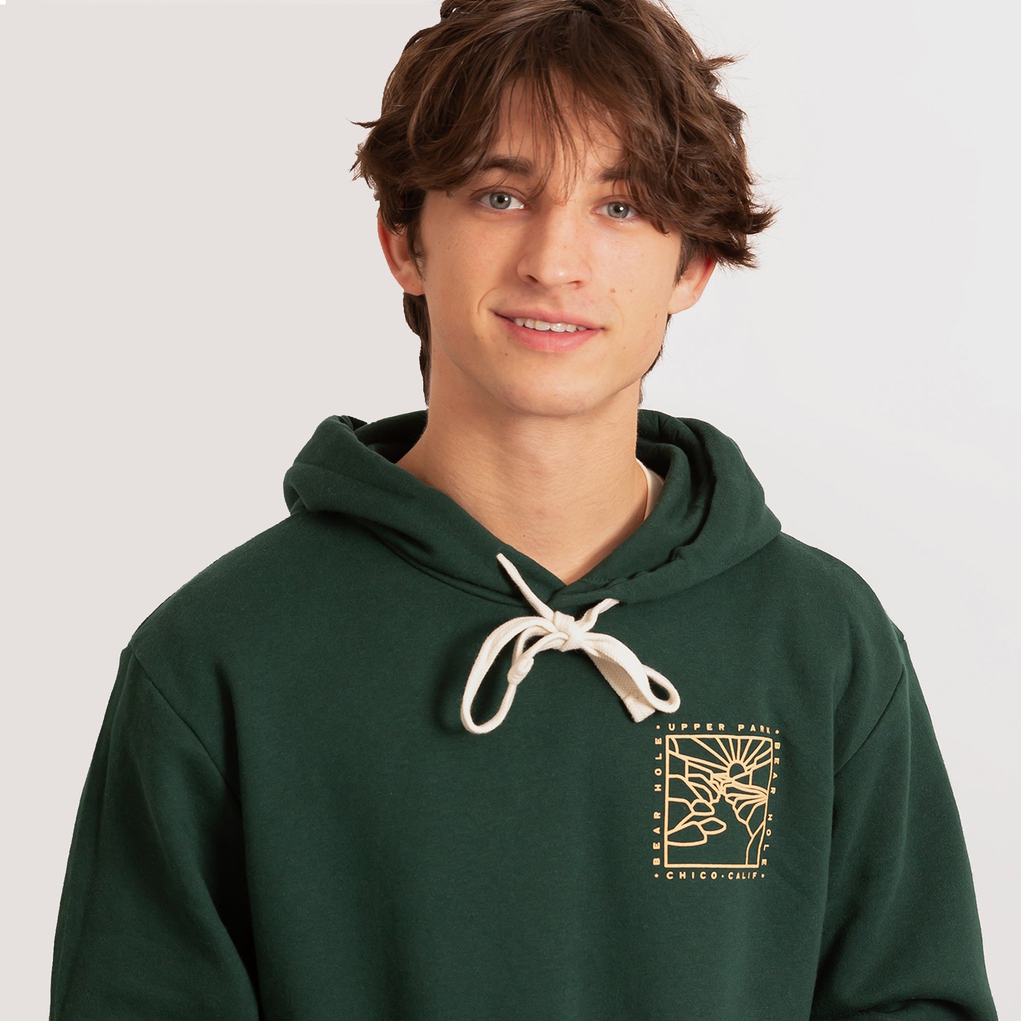 Bear Hole Monoline Hoodie Sweatshirt -  Bidwell Park - Upper Park Clothing, Chico CA