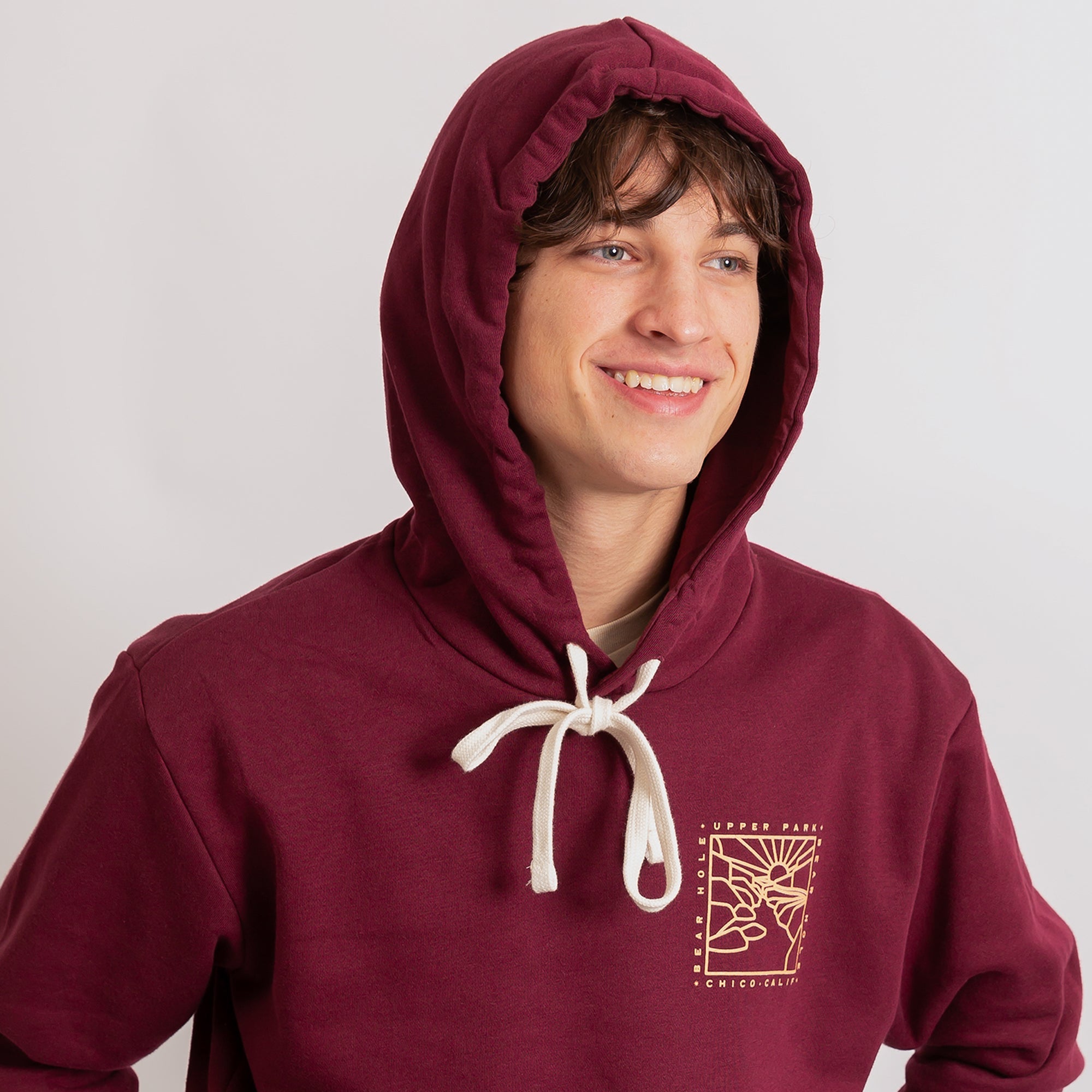 Bear Hole Monoline Hoodie Sweatshirt -  Bidwell Park - Upper Park Clothing, Chico CA