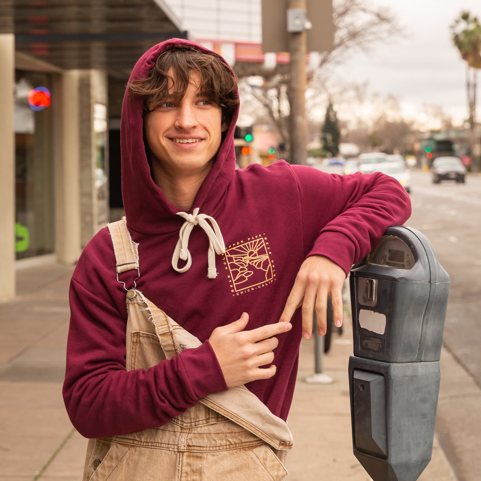 Bear Hole Monoline Hoodie Sweatshirt -  Bidwell Park - Upper Park Clothing, Chico CA